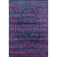 Tapis bleu à motif médaillon-26647274