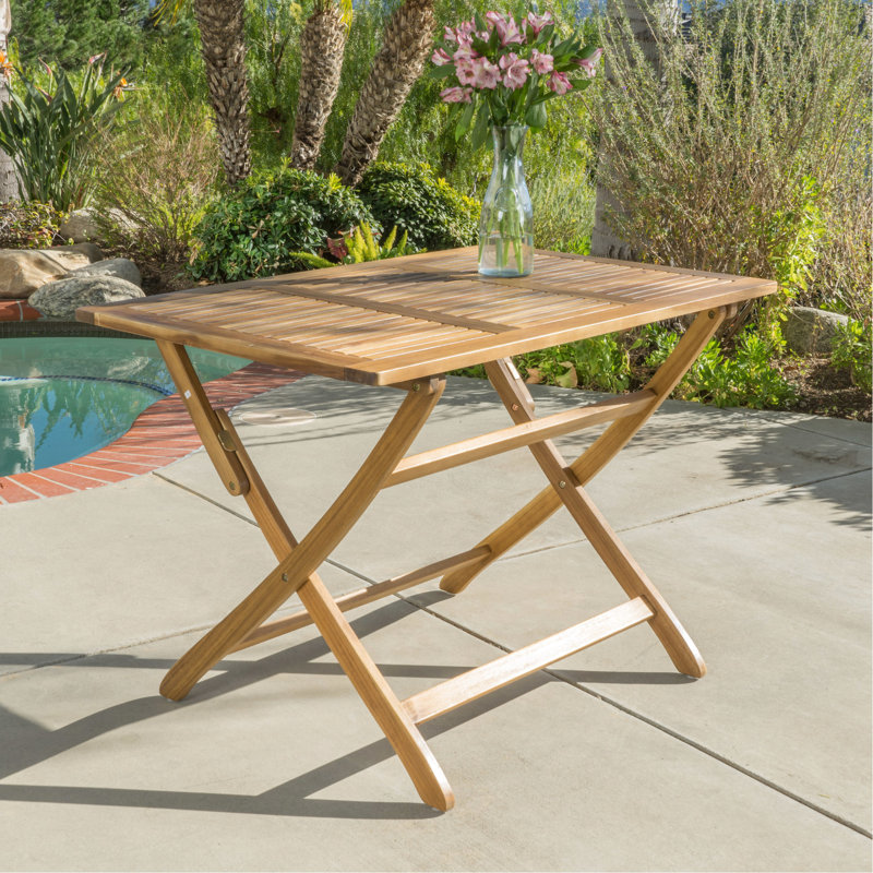 Table pliante en bois 43,5 po - Pour résister aux intempéries