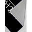 Tapis noir / blanc en polyester tissé à la machine-89550571
