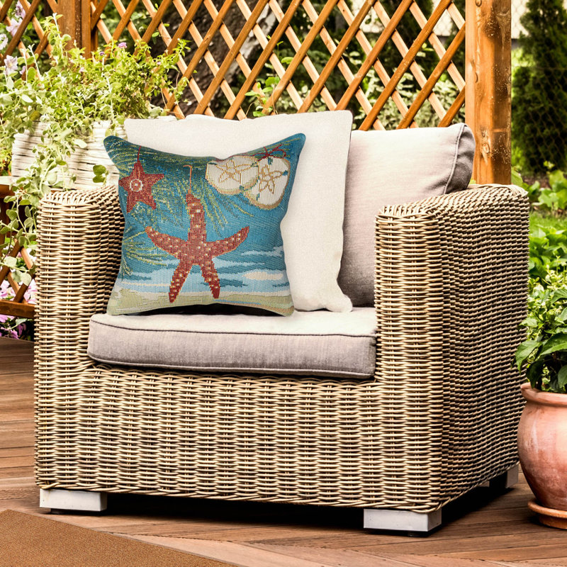Marina Holiday Throw Pillow, Ocean