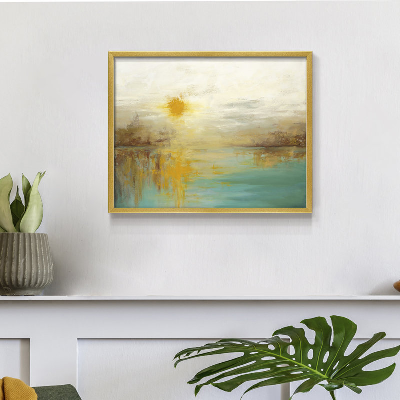 «Last Day of Summer» - Reproduction encadrée - Restickable, H 8 po x l 10 po, Or