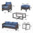 Naresa Wicker - Person Patio Conversation Set with Cushions-787494277-787494281