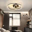 Black Dimmable LED Ceiling Light with Acrylic Rings Design-144259709-144297513