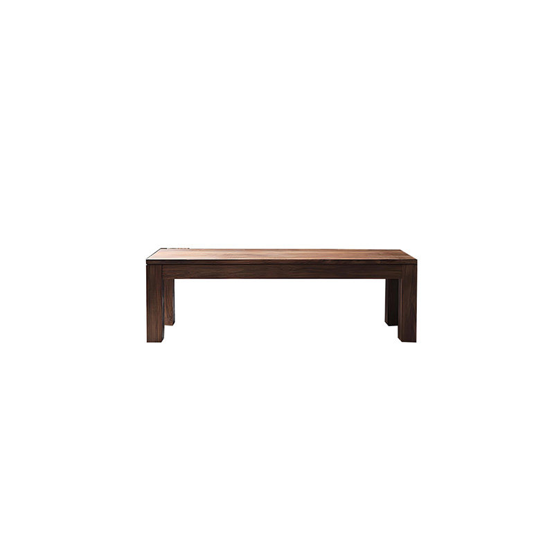 Long tabouret multifonctionnel en bois massif entièrement en bois massif, H 17,71 po x l 55,11 po x P 14,17 po