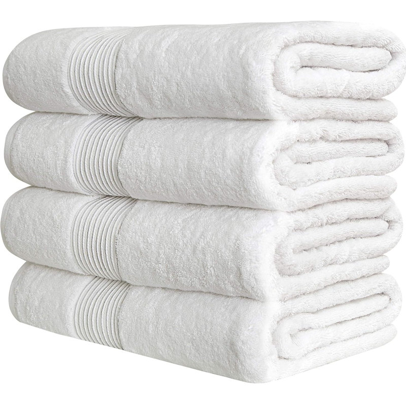 100% Cotton Bath Towel, White