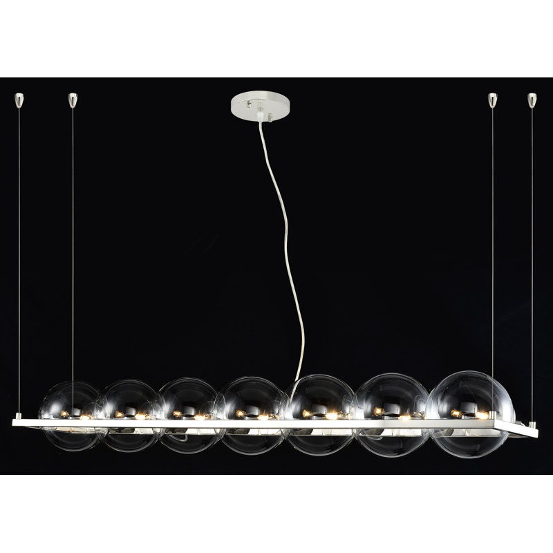 Lustre 7 lumières Ensemble, Argenté
