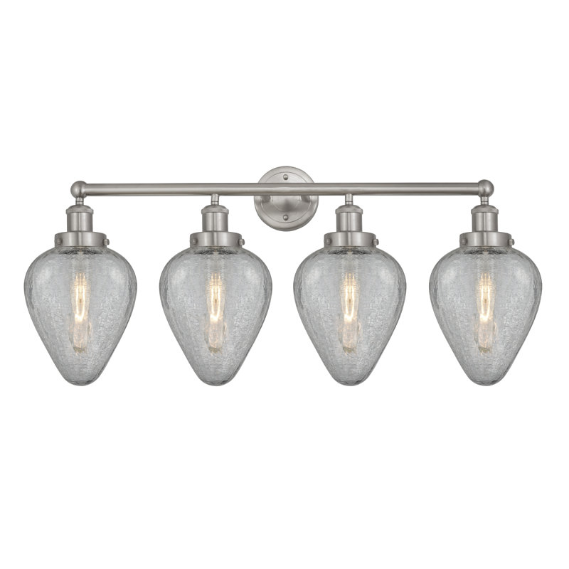 Éclairage pour meuble-lavabo à 4 lumières à intensité variable Ameet, Nickel satiné brossé