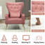 Fauteuil en velours capitonnÃ©-2122090859