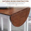 Table de salle à manger pliante en bois massif - brun, extensible-396955687