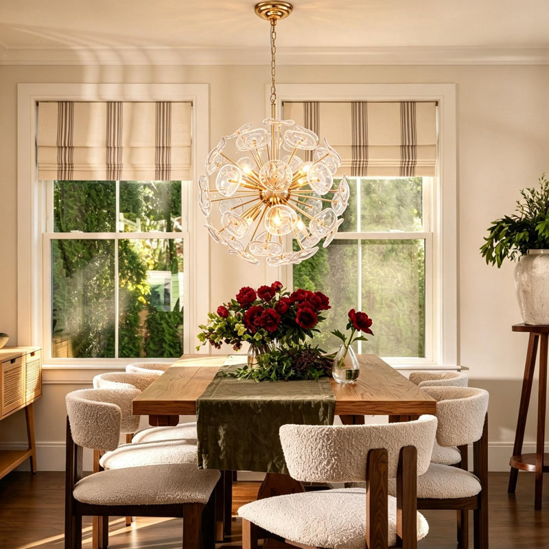 Colstrip 8-Light Iron Dimmable Sputnik Chandelier
