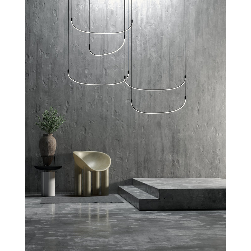 Talis 5 - Light LED Pendant, 11.75" H x 90.25" W x 90.25" D, Brushed Gold