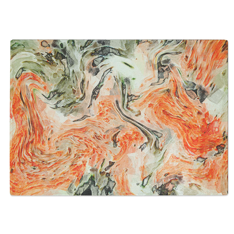 Tempered Glass the Moments in Abstract Chopping Board, 39 cm W x 28.5 cm L