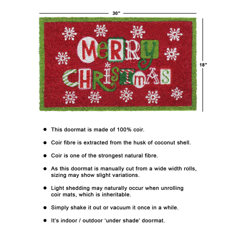 Ingimar Non-Slip Christmas Outdoor Doormat