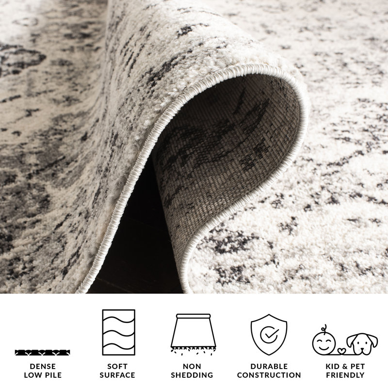 Wisner Geometric Area Rug, Rectangle 91 x 152 cm