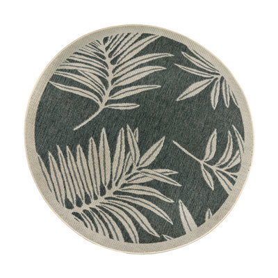 Dowd Floral Blue/Gray/Ivory, Indoor & Outdoor Area Rug