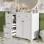 Meuble-lavabo de 36 po avec lavabo en céramique, tiroirs standard et double couche, portes à fermeture en douceur, tablettes réglables, armoire de rangement moderne pour petites et moyennes salles de bain-115898554