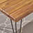 Wood & Metal Rectangular Dining Table