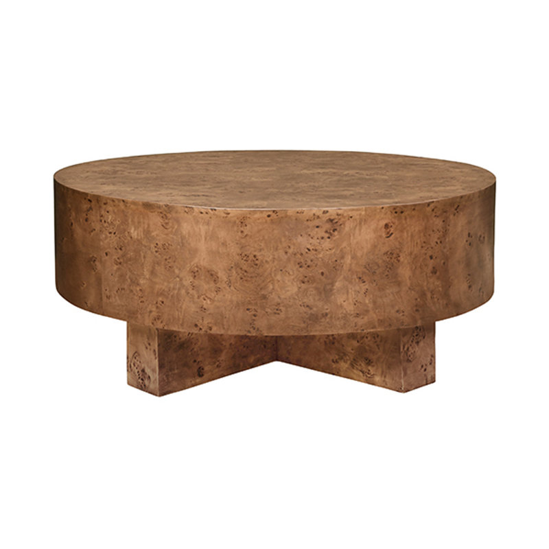 Oslo Coffee Table, Dark Burl Wood