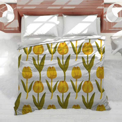 Tulips Bedding Botanical Comforter Traditional