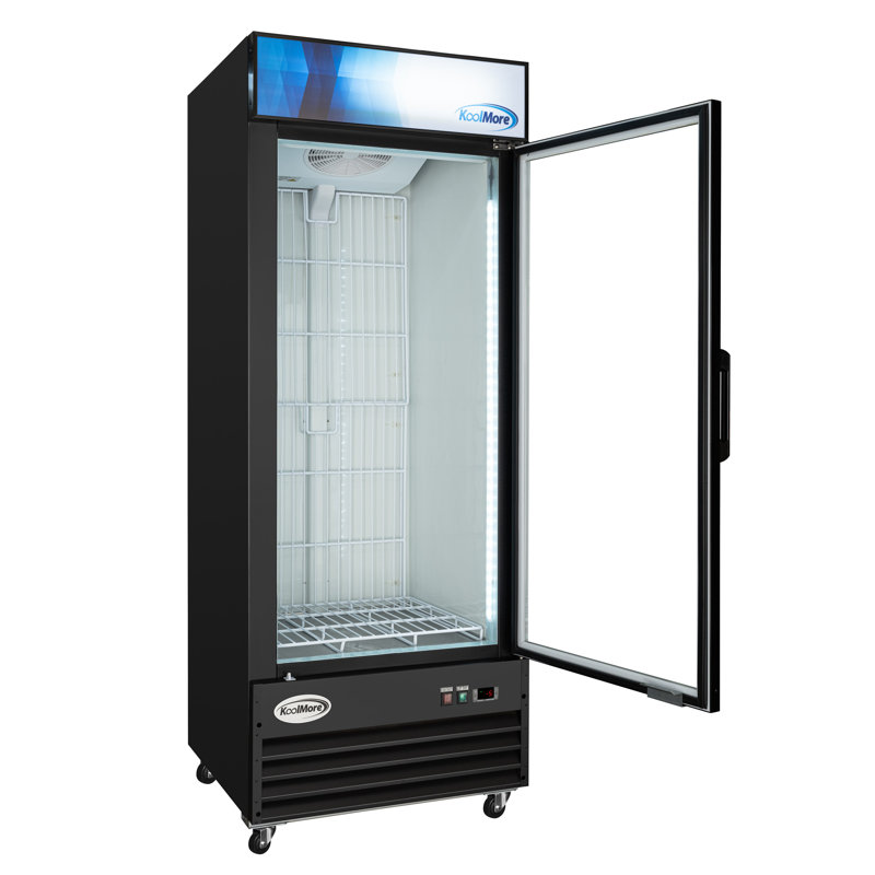 31 po 25 po Congélateur commercial à glaçons commercial noir pour porte en verre (km-IM31-1GD)