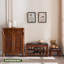 Long banc de rangement pour chaussures en cuir-111867424