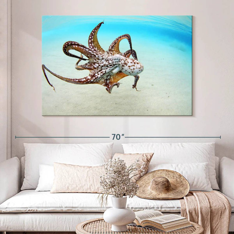 Brampt Wild Ocean Octopus, 34" H x 51" W