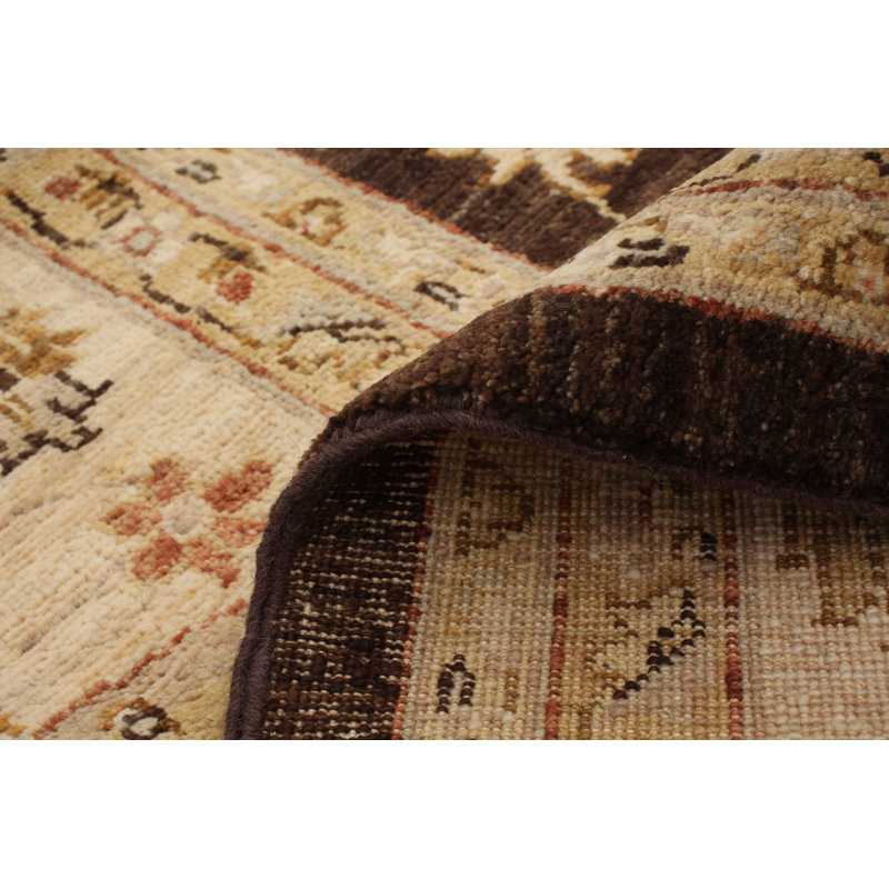 Tapis décoratif en laine de conception unique 9 pi 10 po x 14 pi 5 po noué à la main New Age Chobi