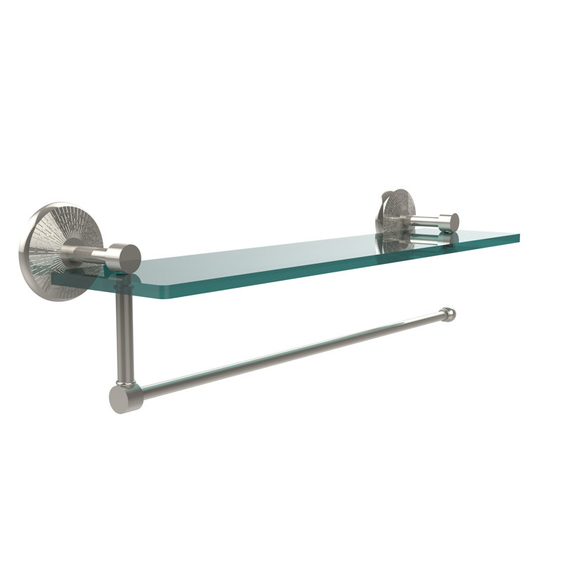 Marchmont Bracket Shelf with Towel Bar, Polished Nickel