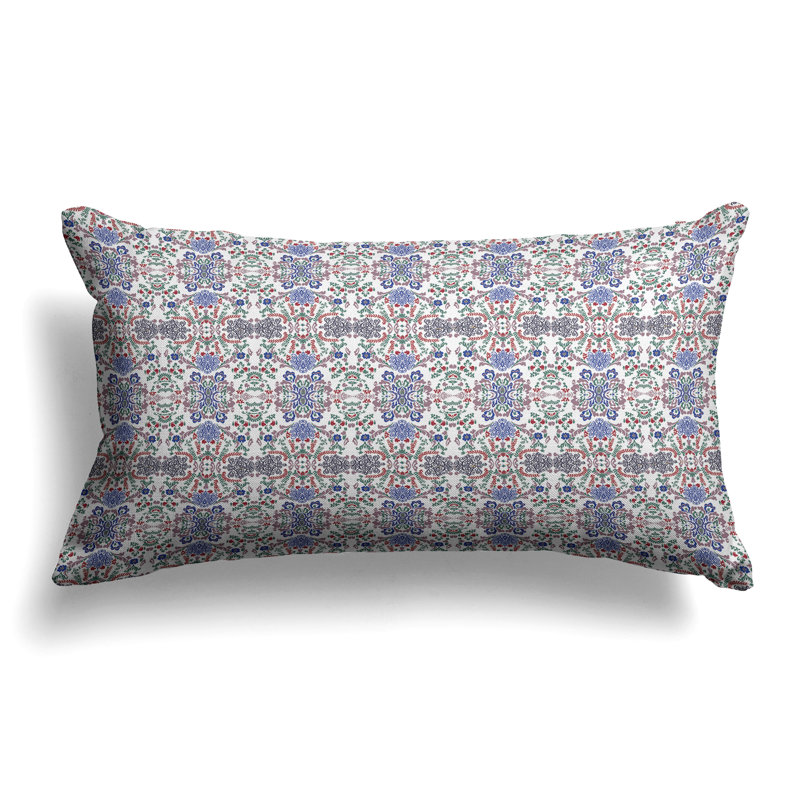 Coussin Shalimar, Blanc / Vert
