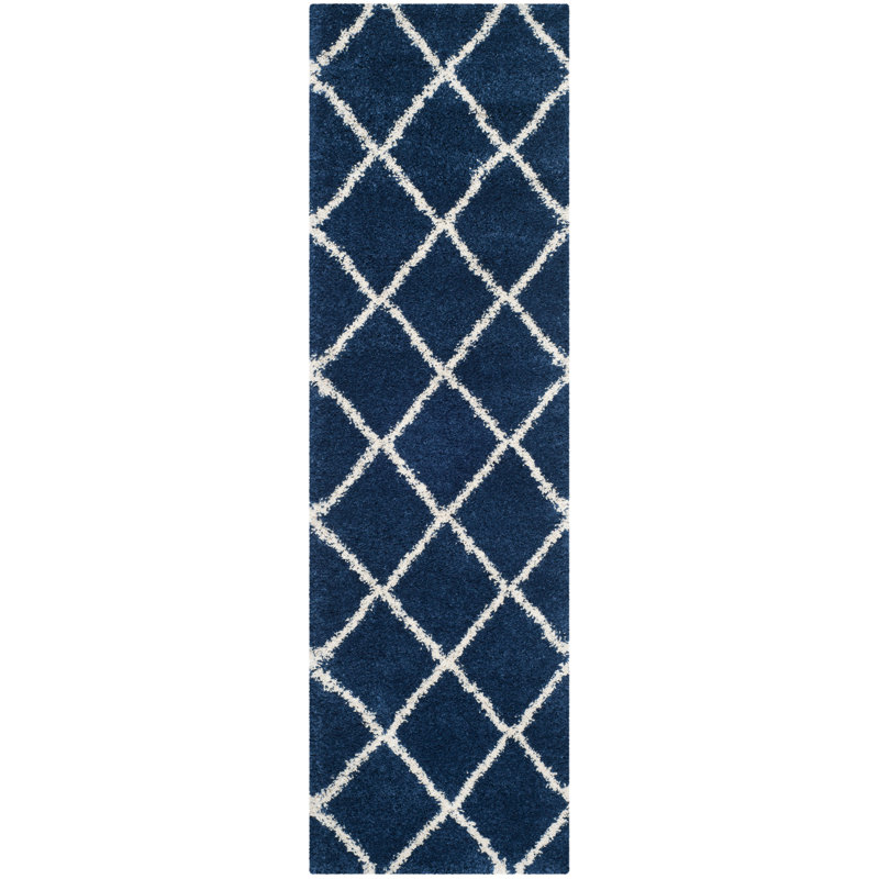 Rizco Shag Performance Geometric Rug, Runner 2'3" x 8'
