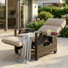 Garden Air Pump Lounge Chair with Cushion, Independent Back & Footrest Adjustment, Set of 2