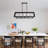 Vatukoula 5 - Light Wood Dimmable Kitchen Island Square / Rectangle Chandelier