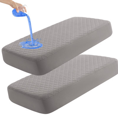 2 Pack Waterproof Breathable Toddler Mattress Protector , Noiseless Washable Mattress Cover