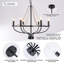Kenwyn 6 - Light Wagon Wheel Chandelier
