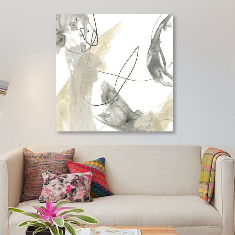 " Monochrome Momentum I ", 48" H x 48" W x 1.5" D, Wrapped Canvas, No Mat