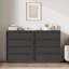 Commode 4 tiroirs pour chambre à coucher, commode haute de 39,3 po, commode verticale autoportante avec rangement, commode en bois pour le salon, le couloir, l'entrée, noir