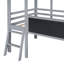 Fantastique lit mezzanine avec échelle et toboggan, lit de style maison avec tableau noir et bande lumineuse pour un jeu et une créativité sans fin-140087016