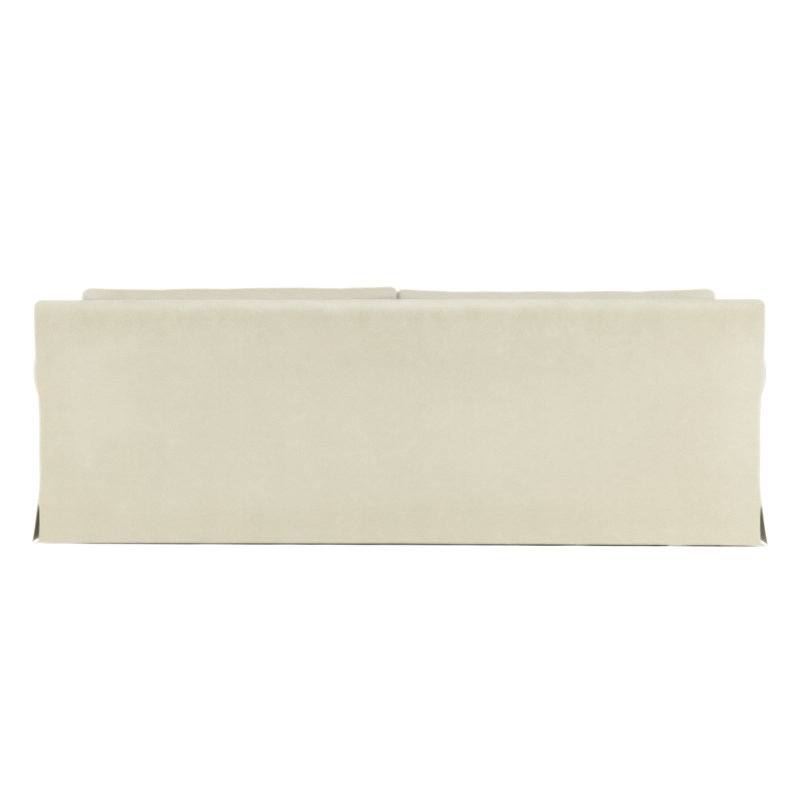 Canapé à accoudoirs arrondis Ludlow, Cuir rétro albâtre, H 34 po x l 84 po x P 38 po, Patiné