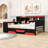 Wood Daybed with Desk and Drawers,Shelves-14339418-14339412