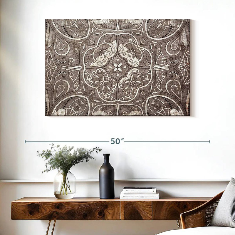 Kerner Ethnic Floral Mandala, 26" H x 39" W