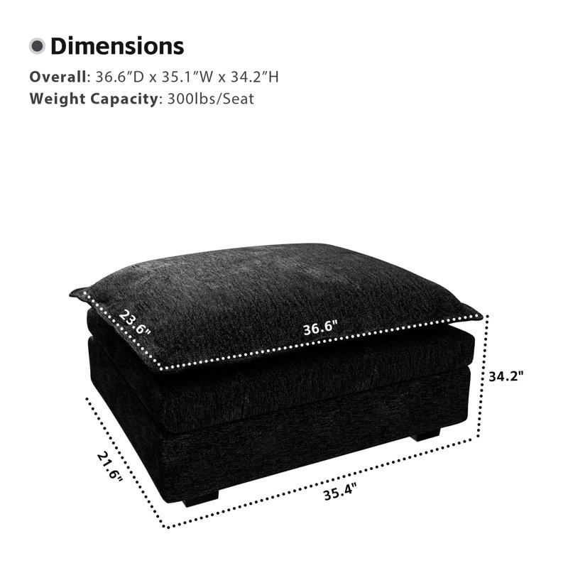 Middle Seat Frame&Back Cushion&Back Frame&Ottoman&Legs