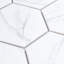 Carrione Super Hex Matte Carrara 10" x 11-1/2" Porcelain Mosaic Tile