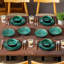 16-Piece Ceramic Dinnerware Set, Black Dinnerware, Dinner Set Service For 4 People, Dinner Plates, Dessert Plates, Soup Plate And Bowls-114286620