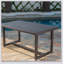 Table de salle à manger en résine tressée avec structure en fer de Santa Rosa, durable et élégante pour l'extérieur-1674428475