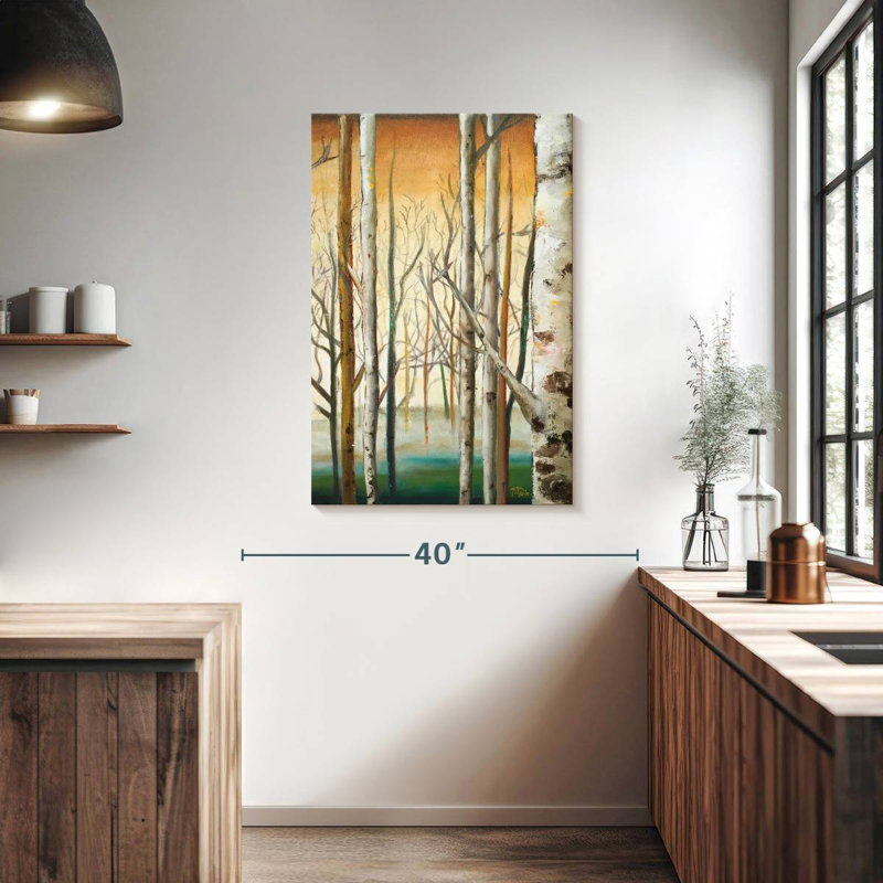 Forêt de bouleaux dorés Alvord II, H 39 po x l 26 po