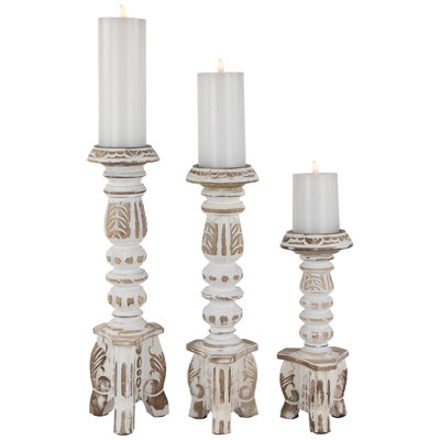 18'' H Wood Tabletop Pillar