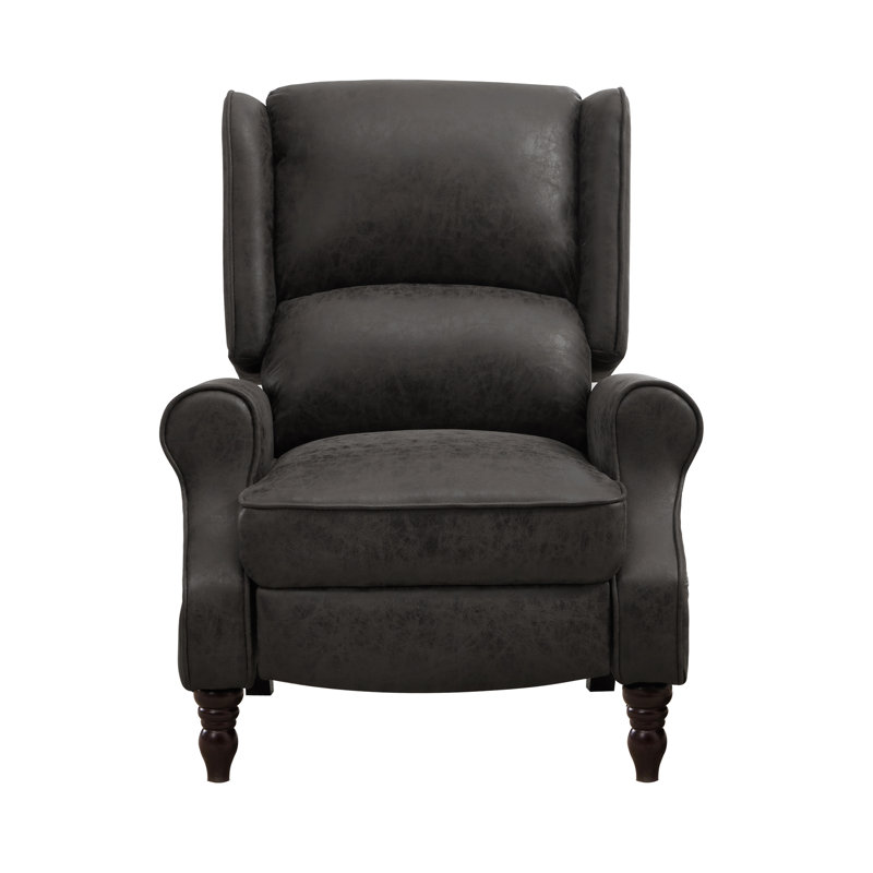 Atilio 30.5" Wide Manual Standard Upholstered Recliner, Dark Gray