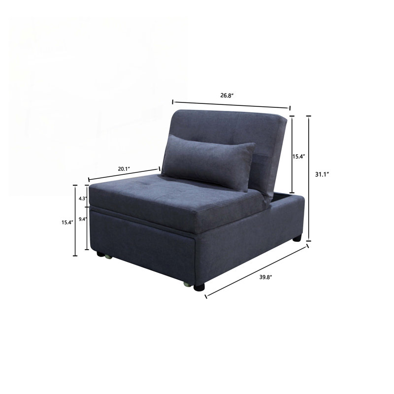 Fauteuil convertible pliant, Dark Grey