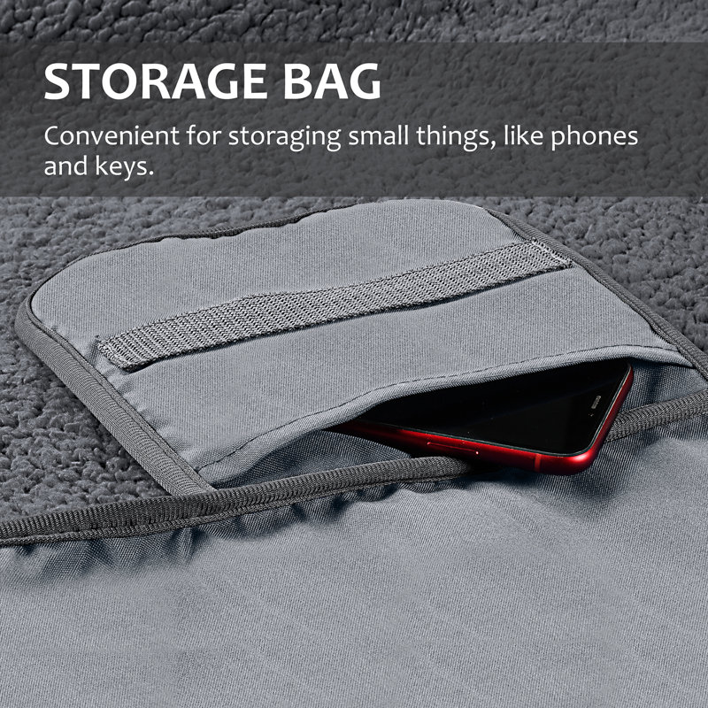 Couverture imperméable pour l'extérieur Tirrinia, L 51 po x L 59 po, Gris clair