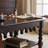 Solid wood coffee table with retro design-123430265